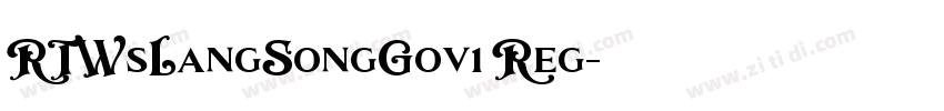 RTWsLangSongGov1 Reg字体转换